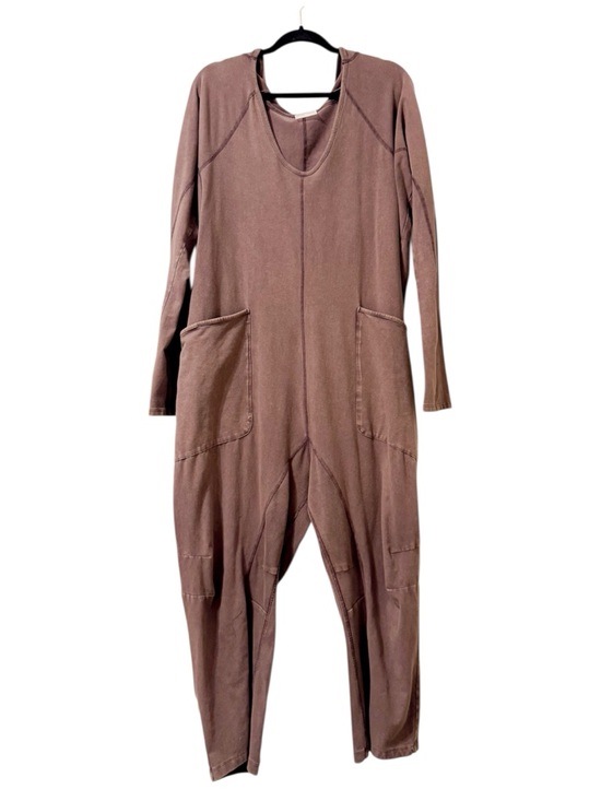 FP Movement by Free People Pants - FP Movement Hot Shot Long Sleeve Onesie Espresso Brown Jumpsuit Size Medium